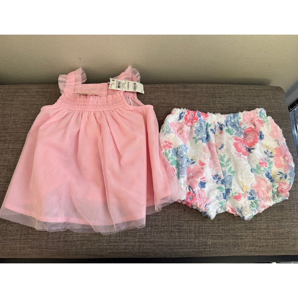 NWT First Impressions Baby Girl Two-Piece Floral Sleeveless Dress Size 12 months